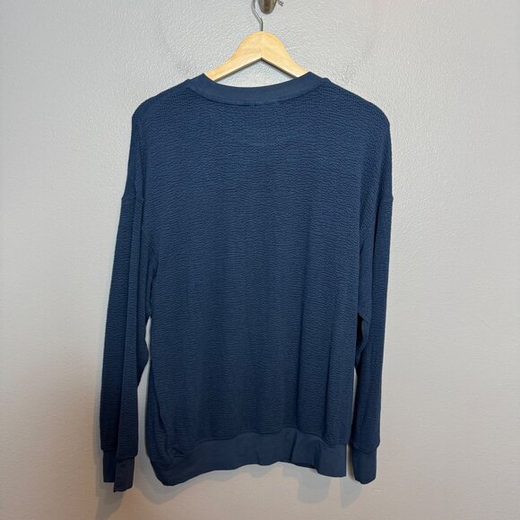 RICHER POORER bounce knit unwind pullover in moonlight ocean size M - Picture 7 of 7
